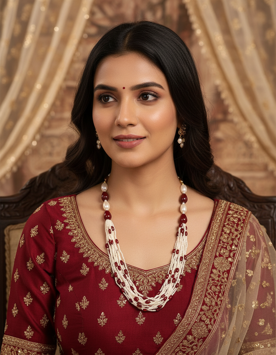 Runjhun elegant pearl necklace