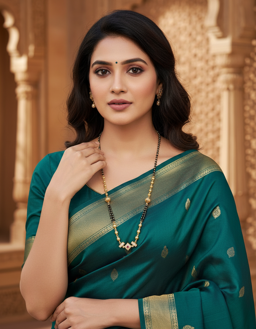 Runjhun gold plated mangalsutra