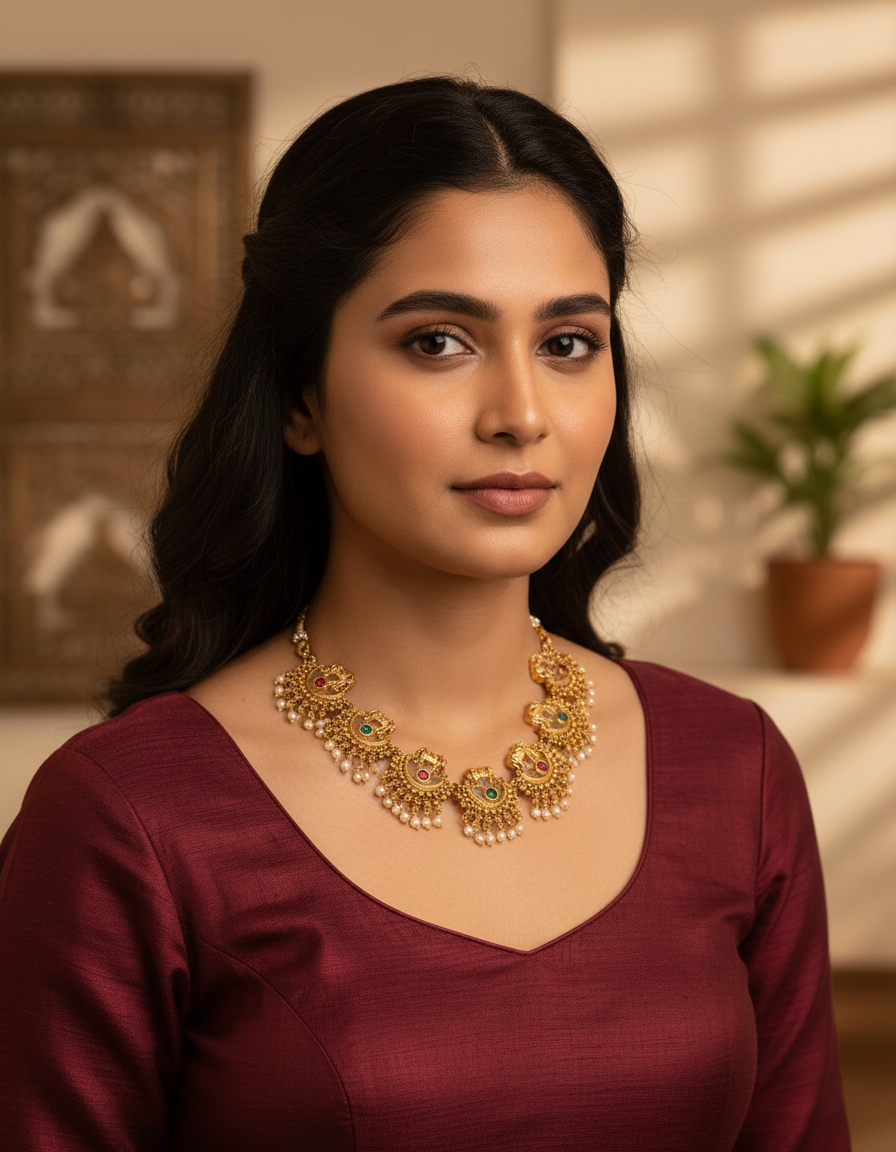 Runjhun temple design choker set