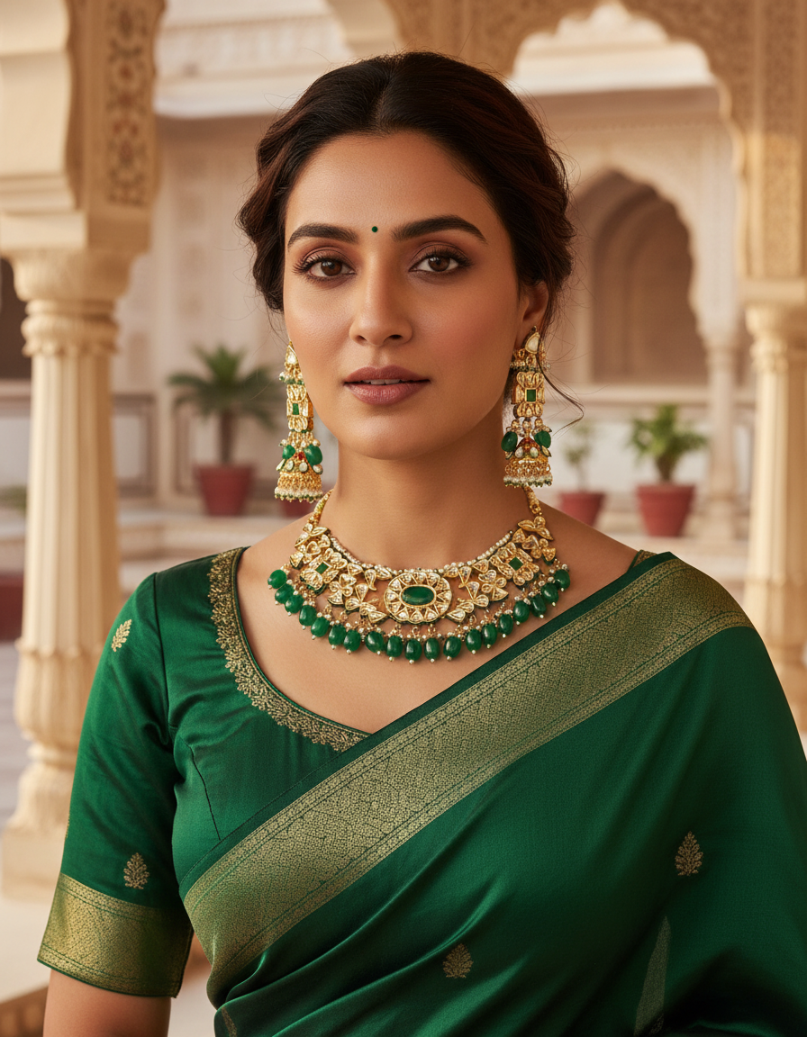 Runjhun kundan necklace set