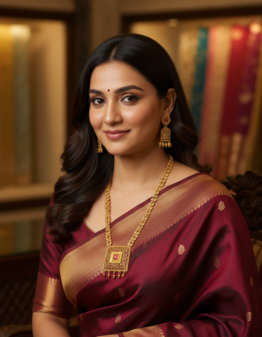 Runjhun designer long necklace set