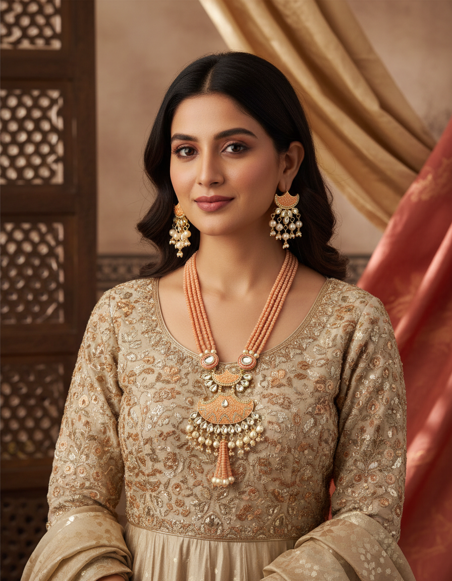 Runjhun jaipuri necklace set
