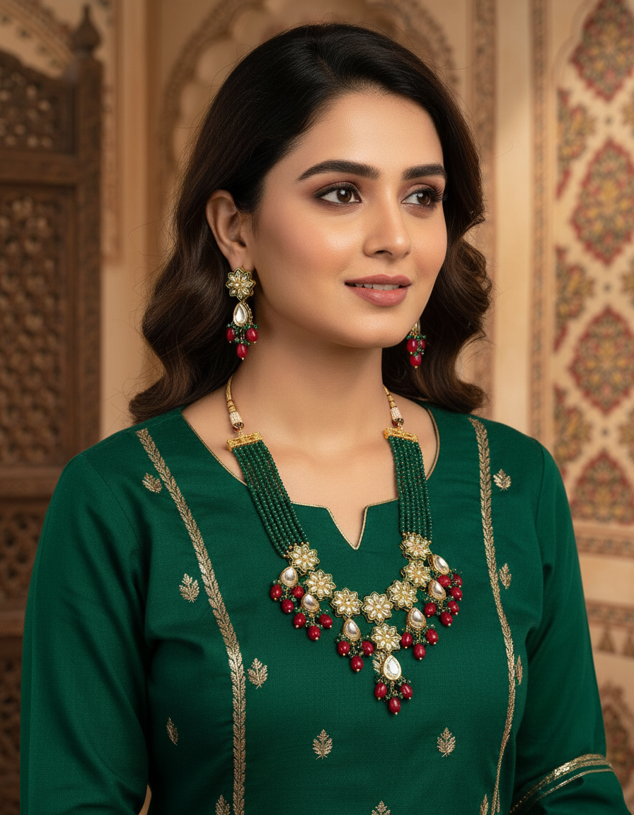 Runjhun elegant kundan set