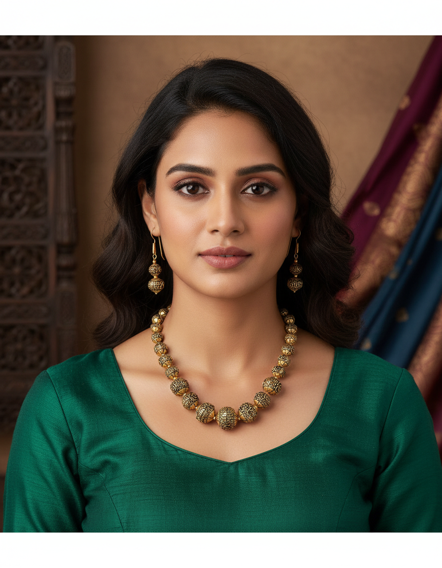 Runjhun elegant markesh necklace set