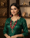Runjhun jaipuri beads necklace set