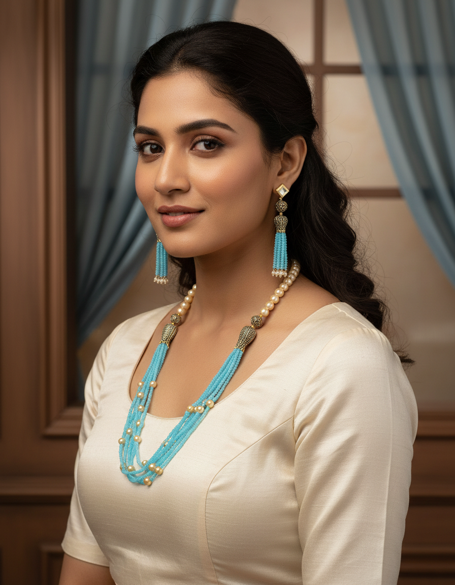 Runjhun firoza necklace set