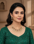 Runjhun meenakari kundan necklace set