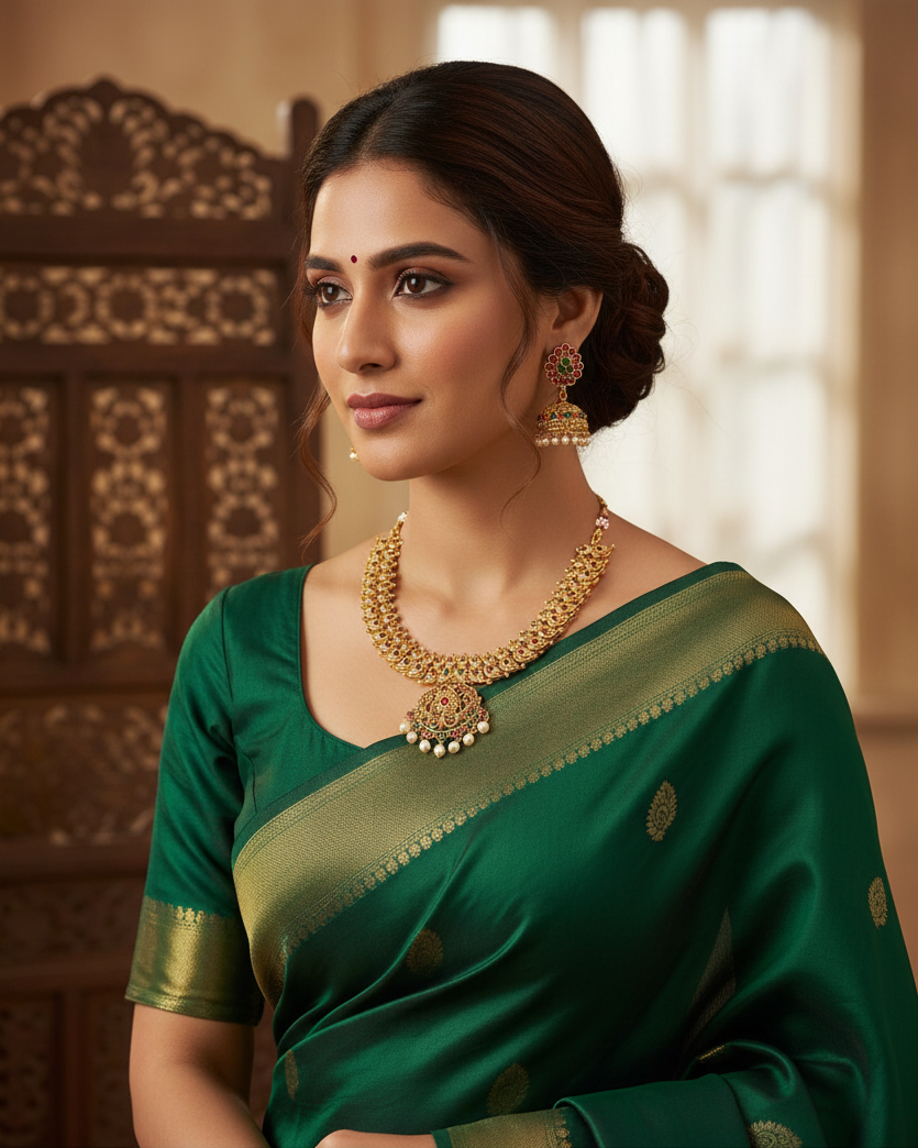 Runjhun temple design necklace set