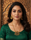 Runjhun elegant gold plated necklace set