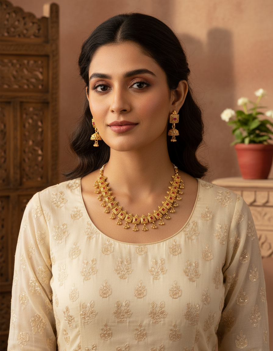 Runjhun designer necklace set