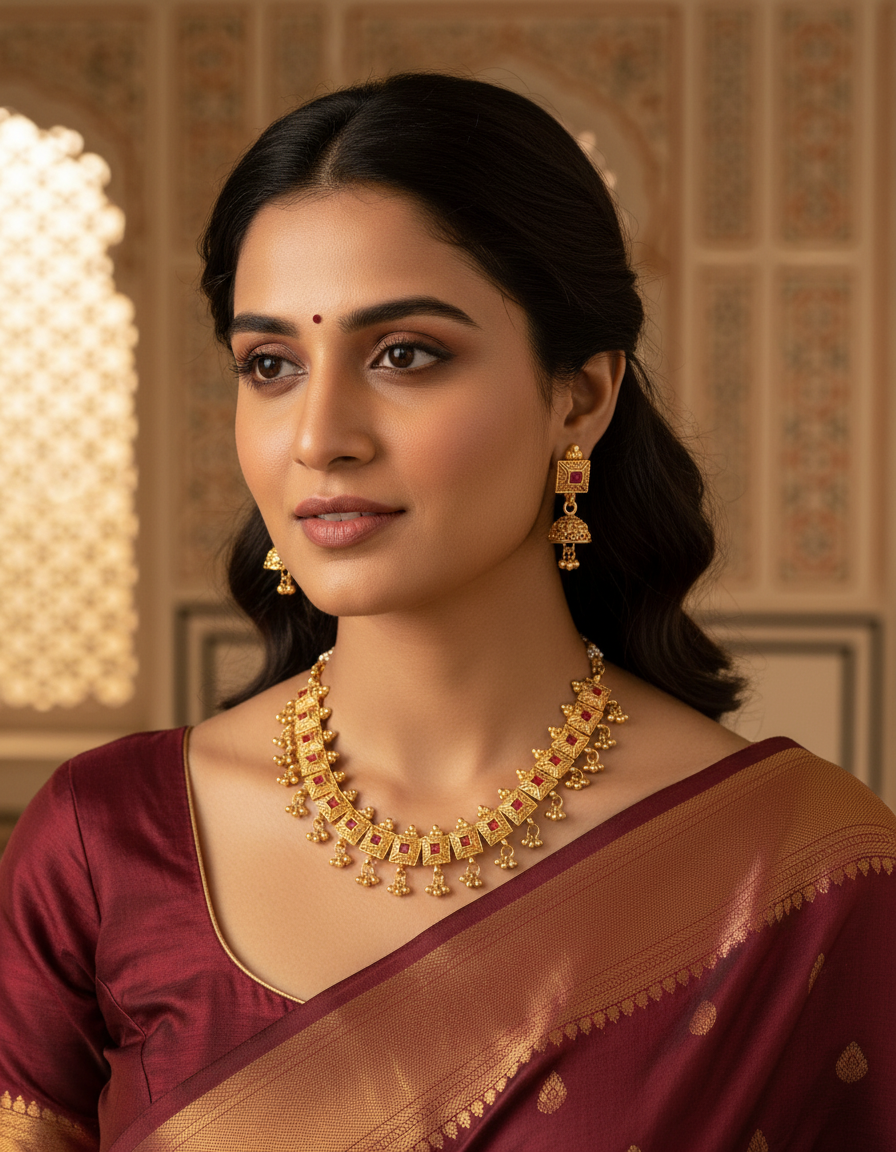 Runjhun designer necklace set