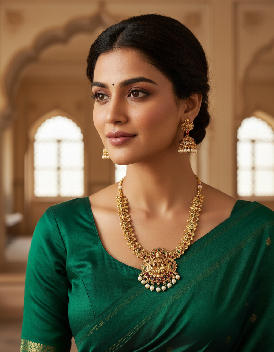 Runjhun temple necklace set