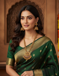 Runjhun long laxmi temple design necklace set