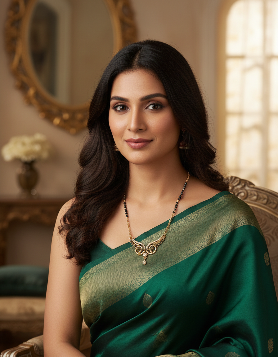 Runjhun gold plated mangalsutra