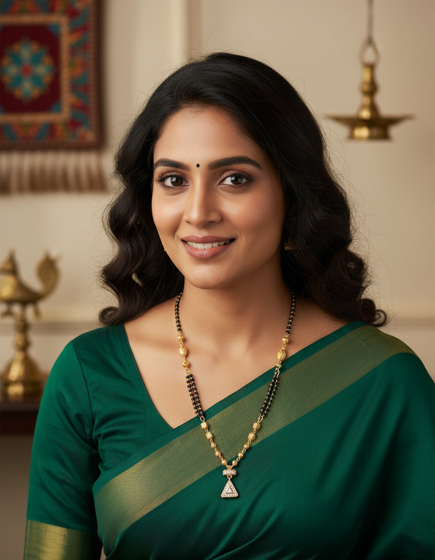 Runjhun designer gold plated mangalsutra