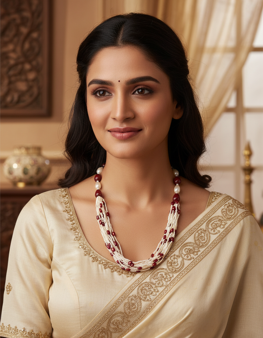 Runjhun elegant pearl necklace
