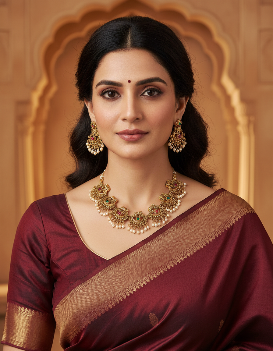 Runjhun temple design choker set