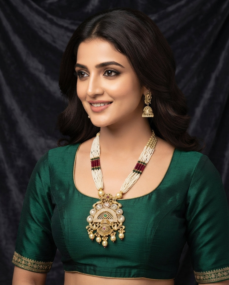 Runjhun Elegant Long Necklace Set