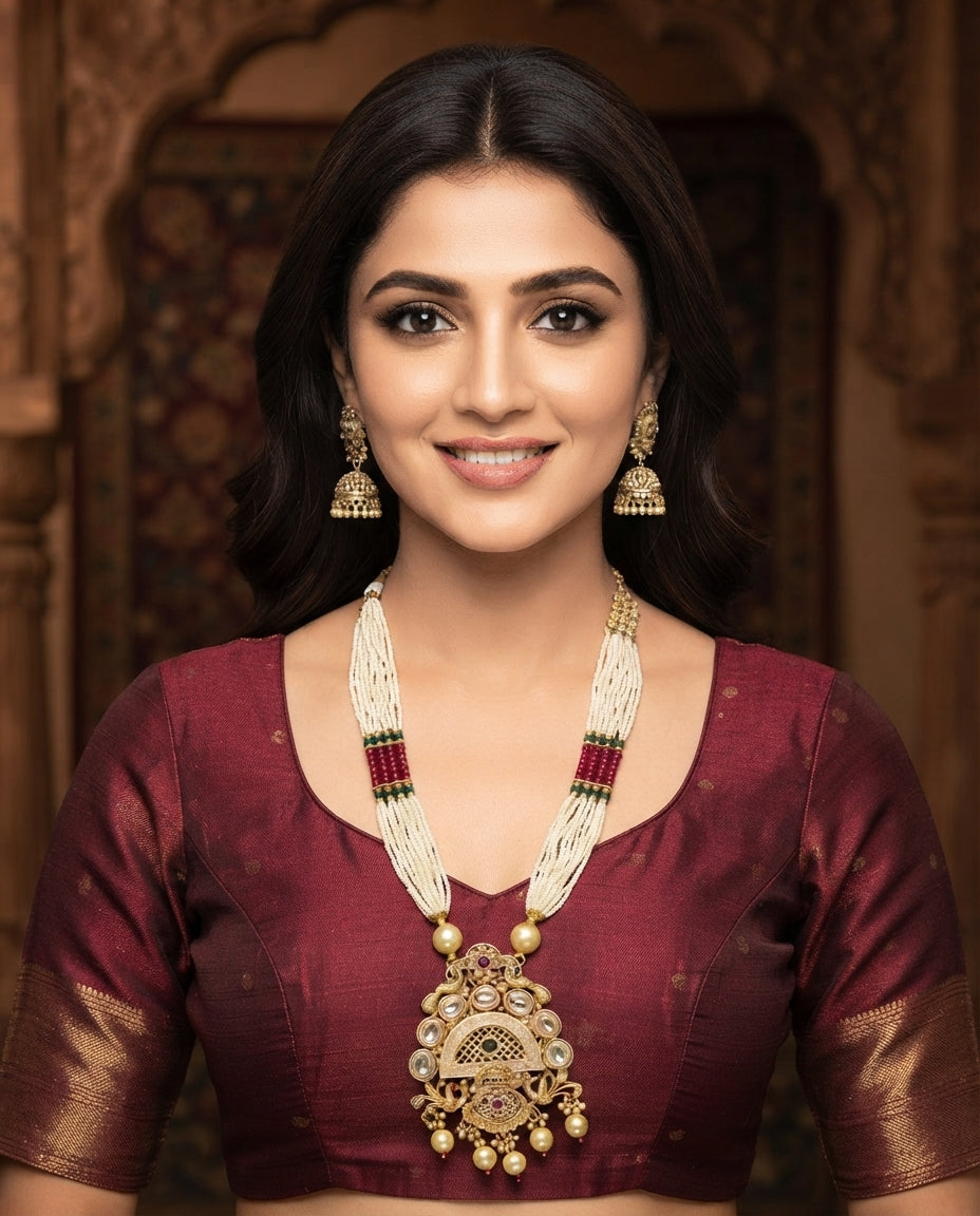 Runjhun Elegant Long Necklace Set