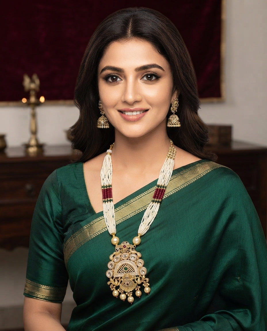 Runjhun Elegant Long Necklace Set