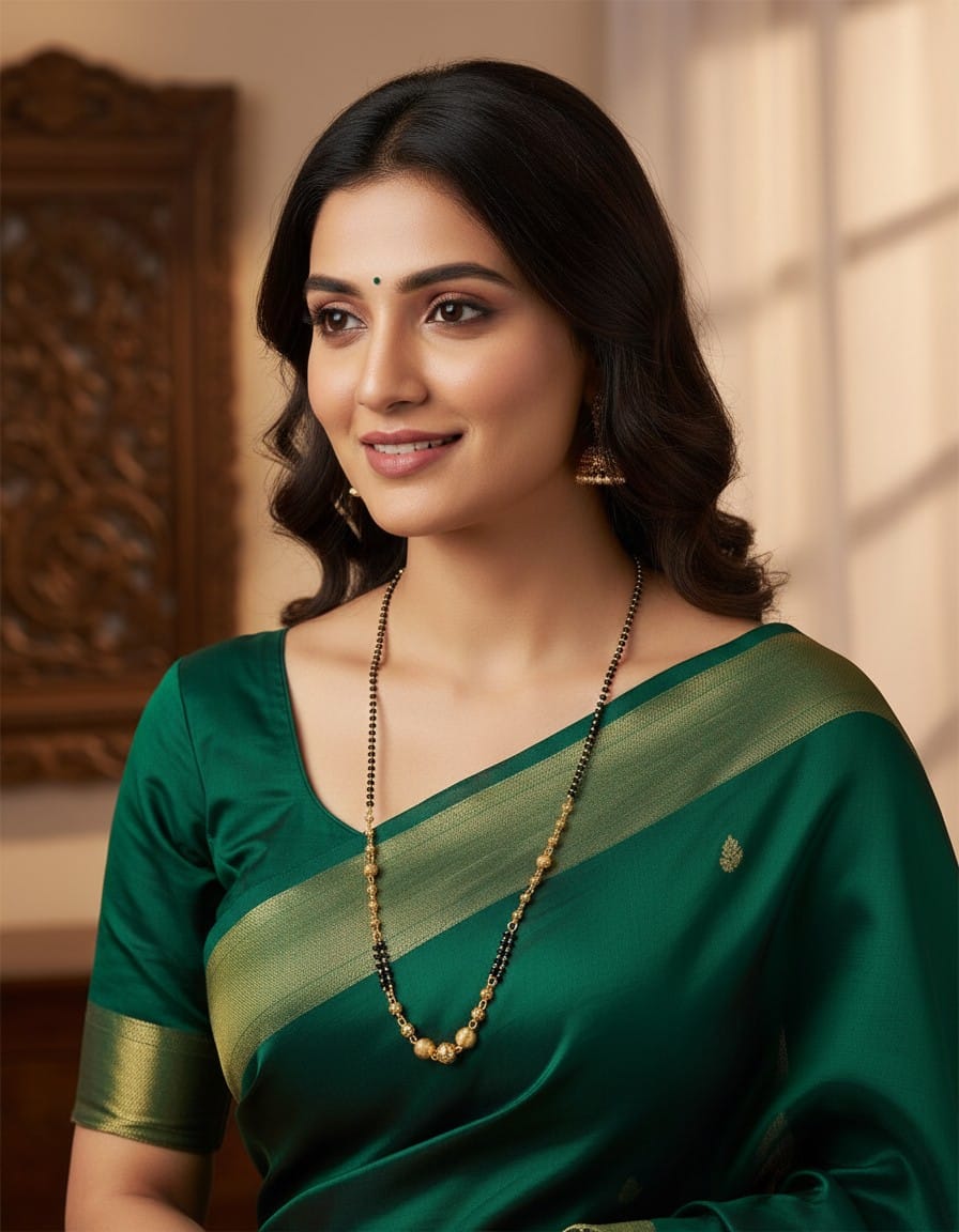 Runjhun gold plated mangalsutra