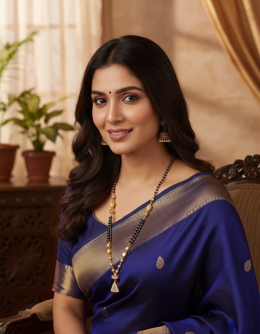 Runjhun designer gold plated mangalsutra