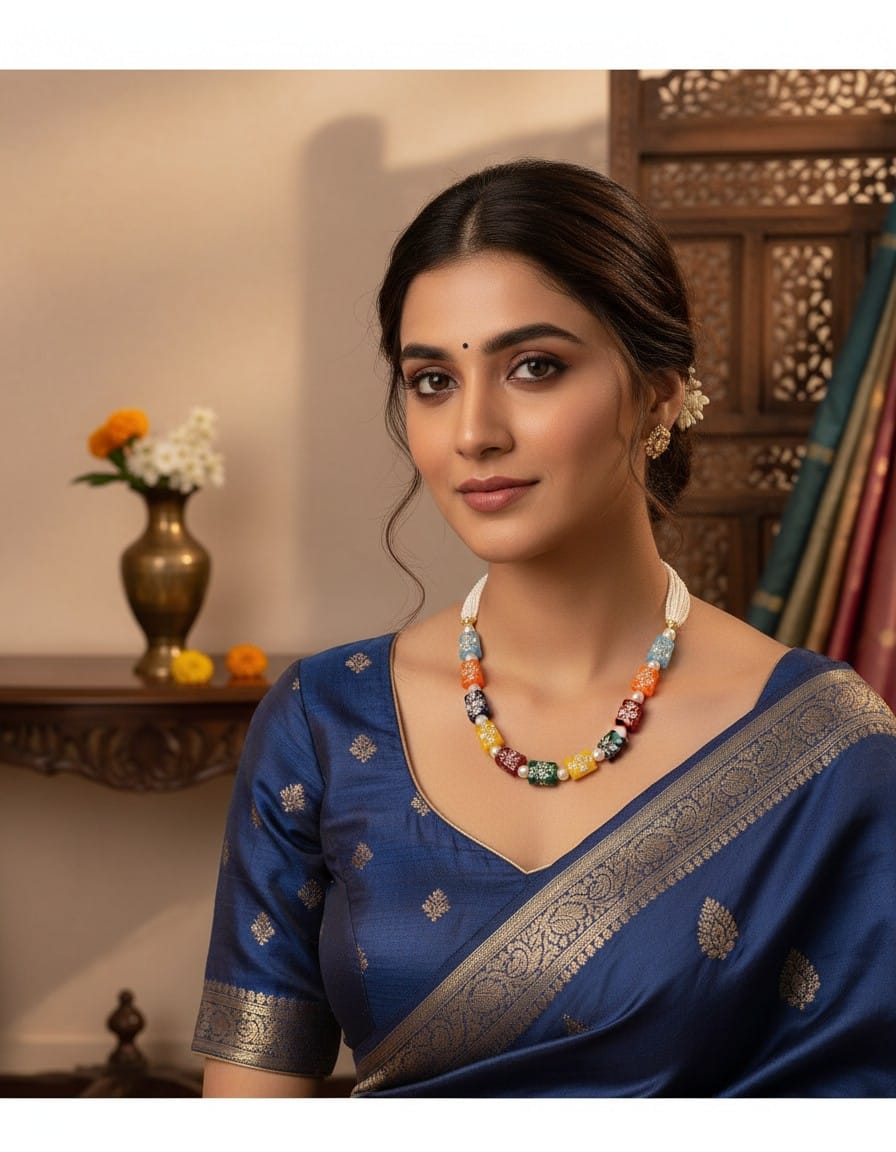 Runjhun multicolor necklace set