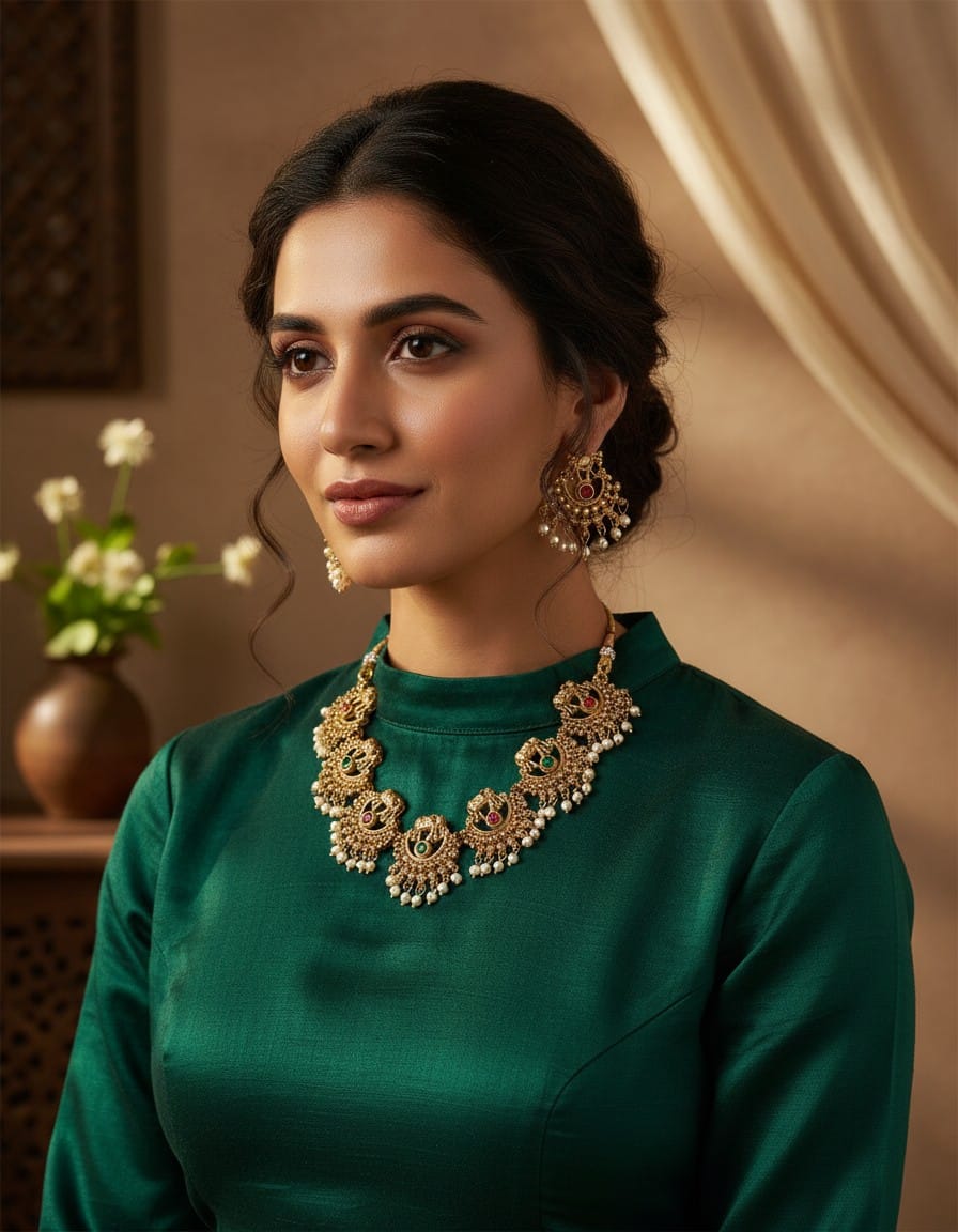 Runjhun temple design choker set