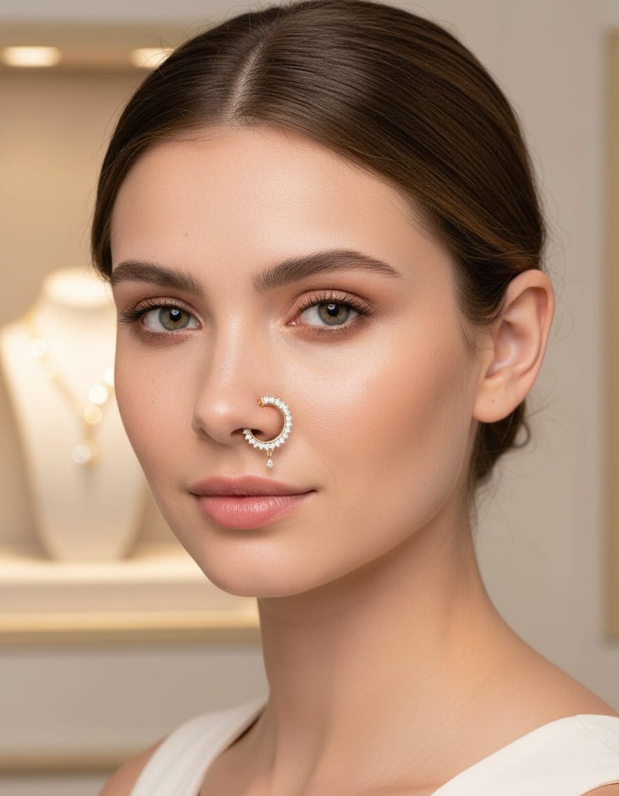 Elegant spring nose ring