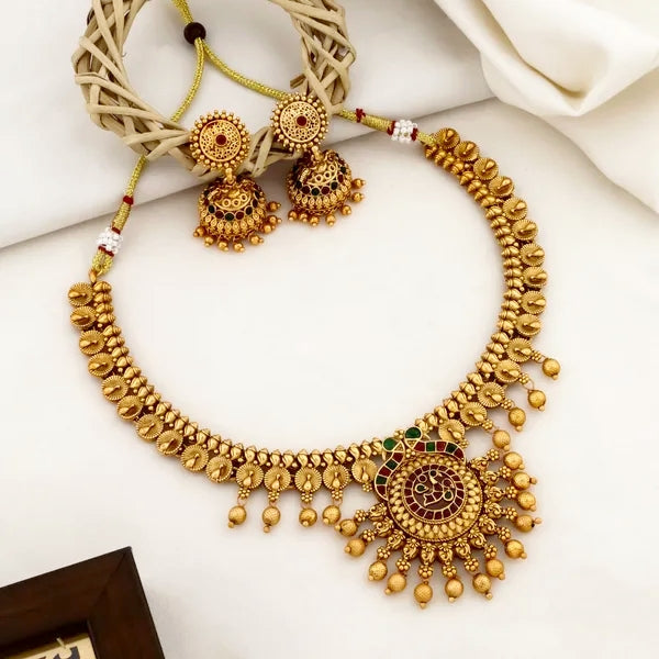 Runjhun Temple Design Elegant Necklace Set