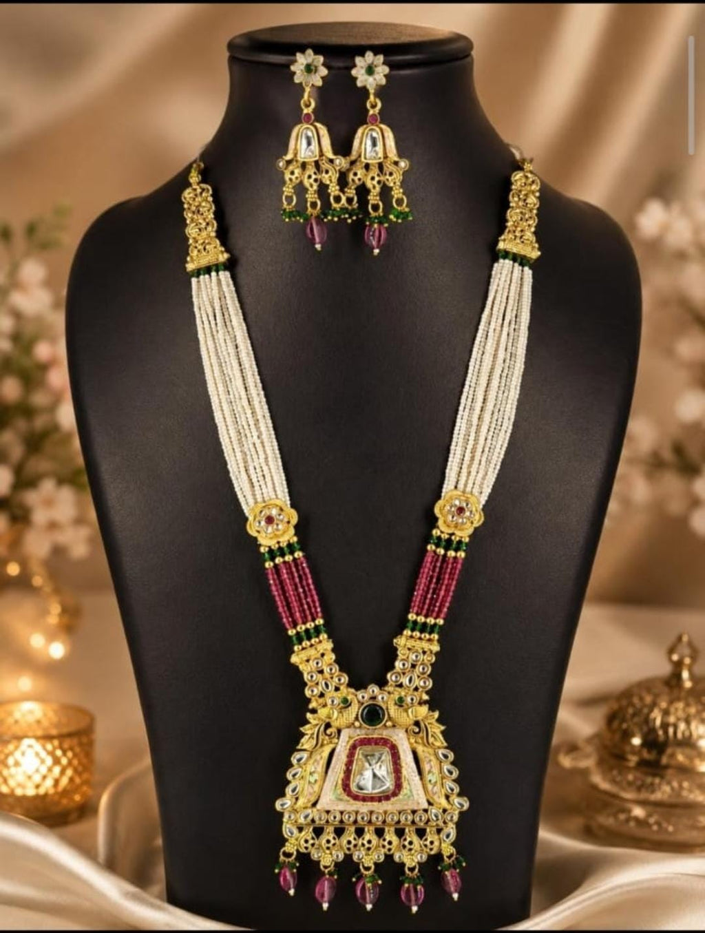 Runjhun Rajwadi Kundan Long Set