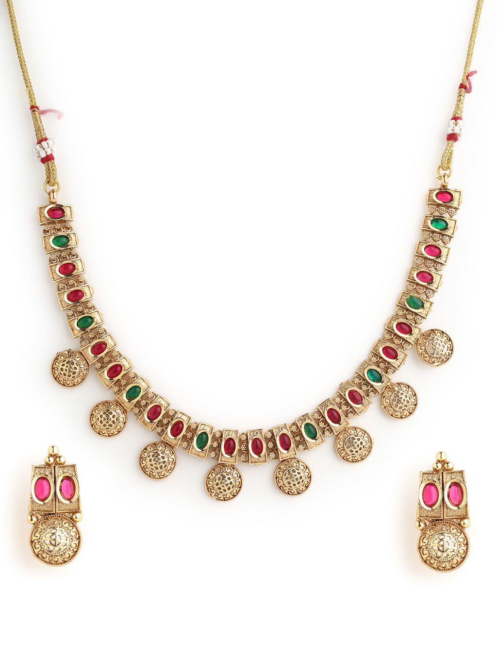 Runjhun temple design necklace set