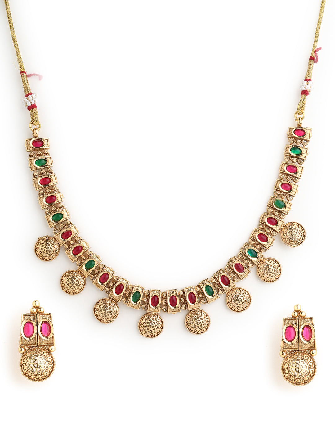 Runjhun temple design necklace set