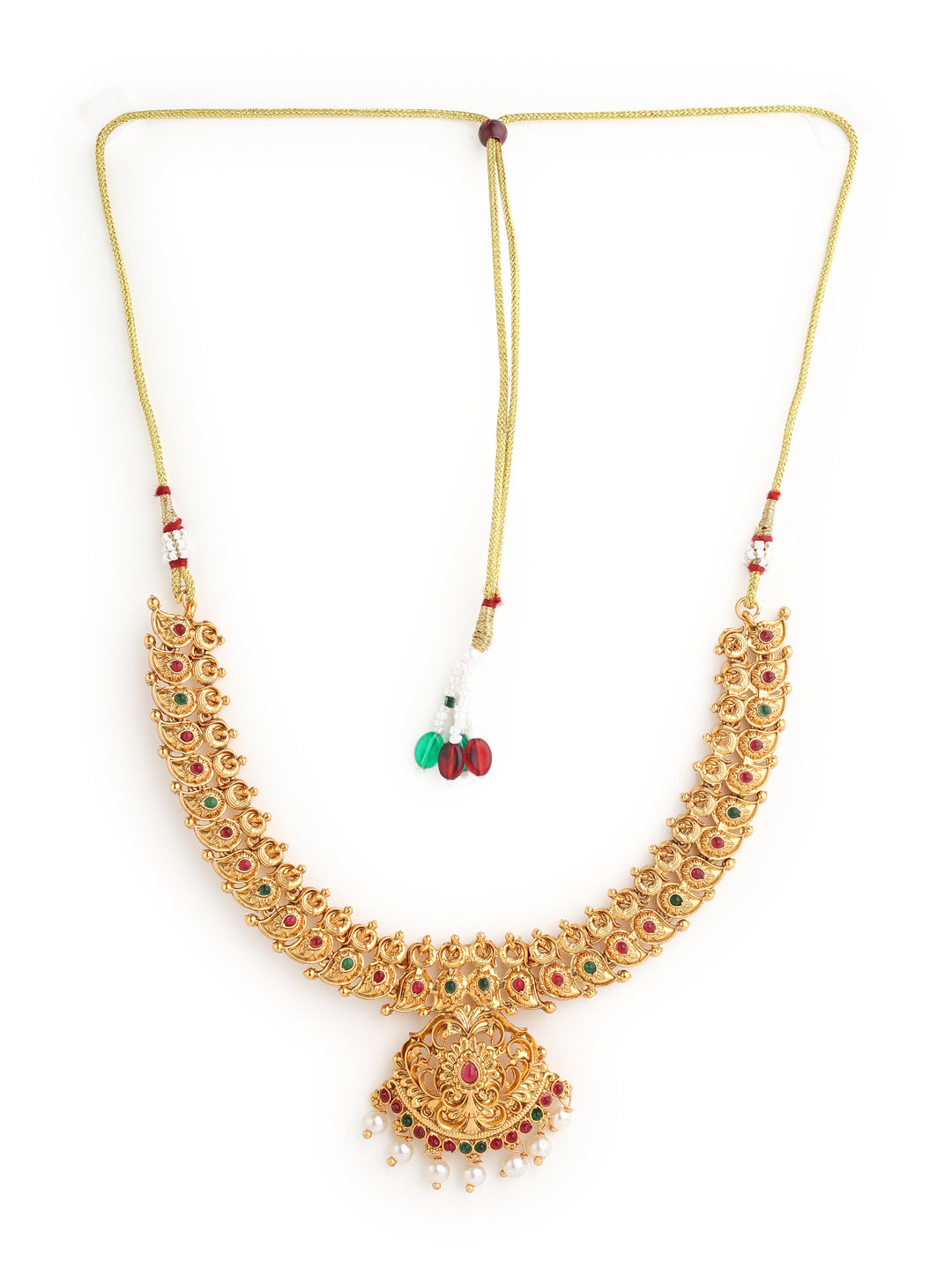 Runjhun temple design necklace set