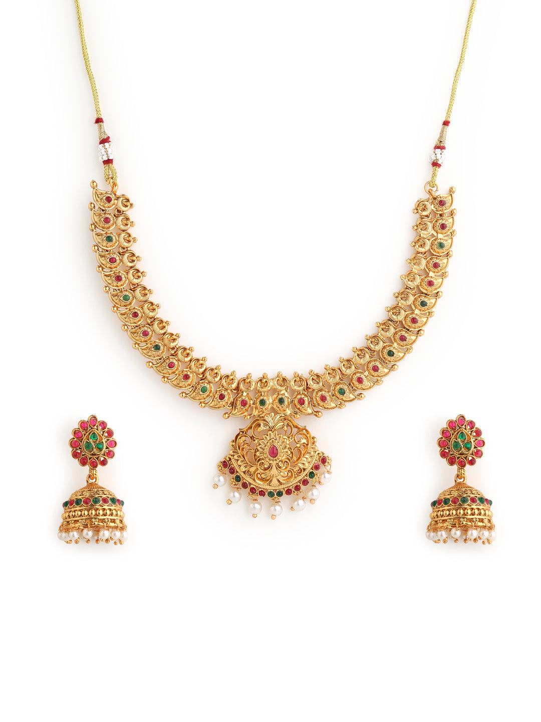Runjhun temple design necklace set