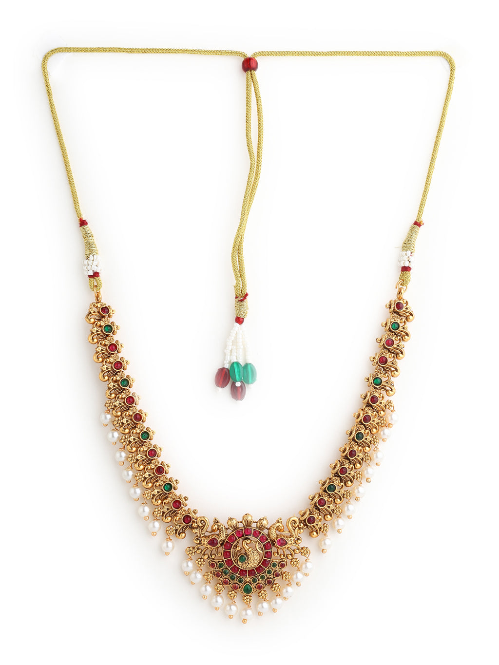 Runjhun elegant temple necklace set