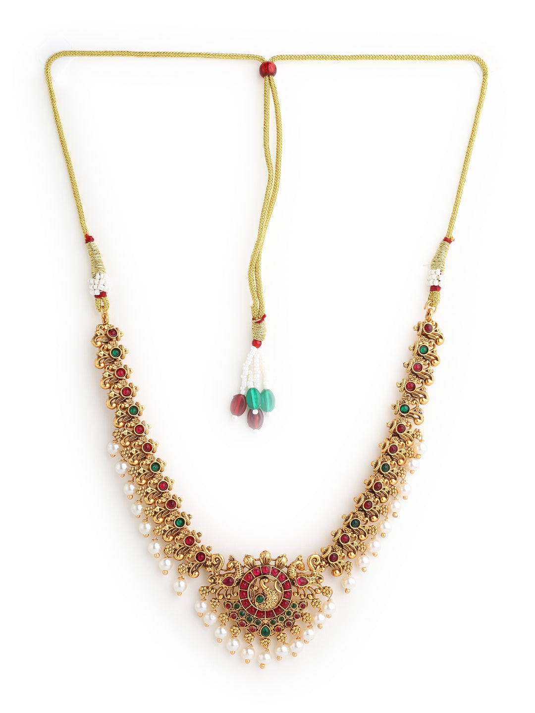 Runjhun elegant temple necklace set