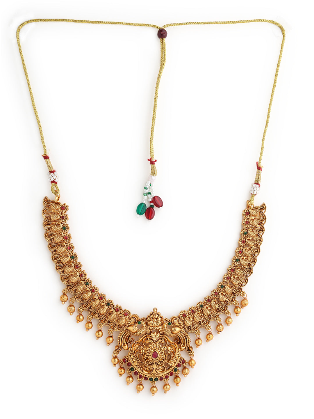Runjhun temple design laxmi necklace set