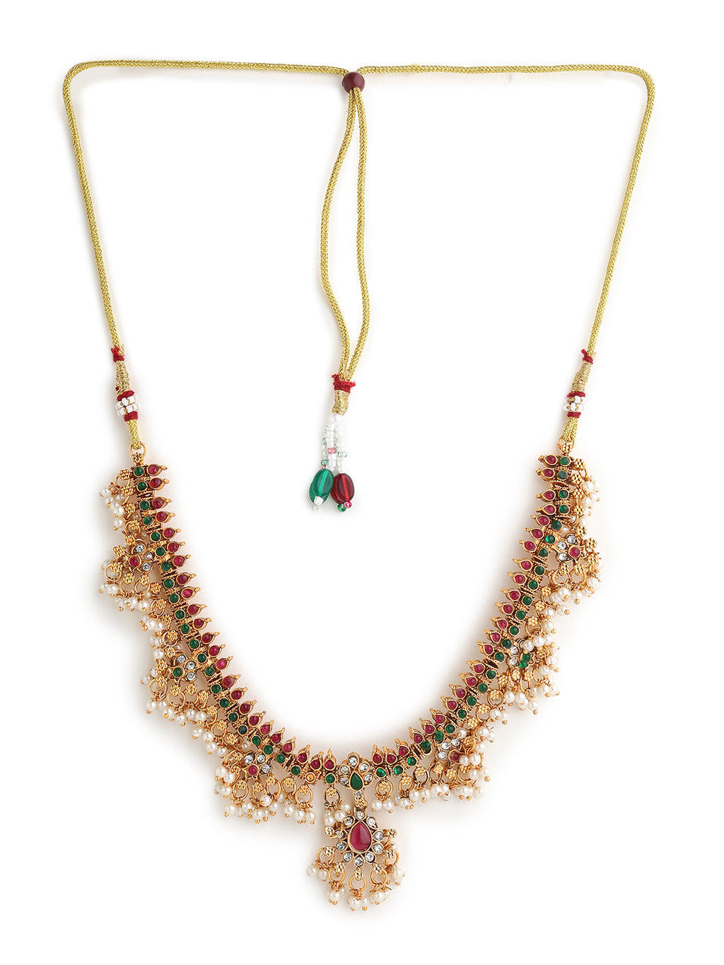 Runjhun elegant gold plated necklace set