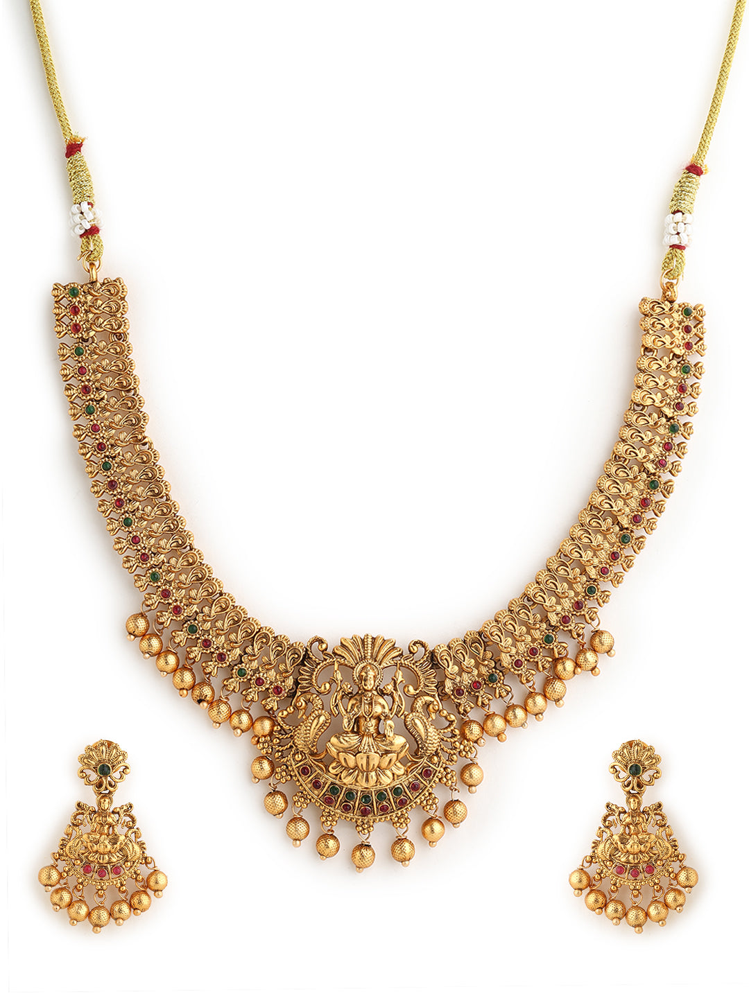 Runjhun temple design necklace set