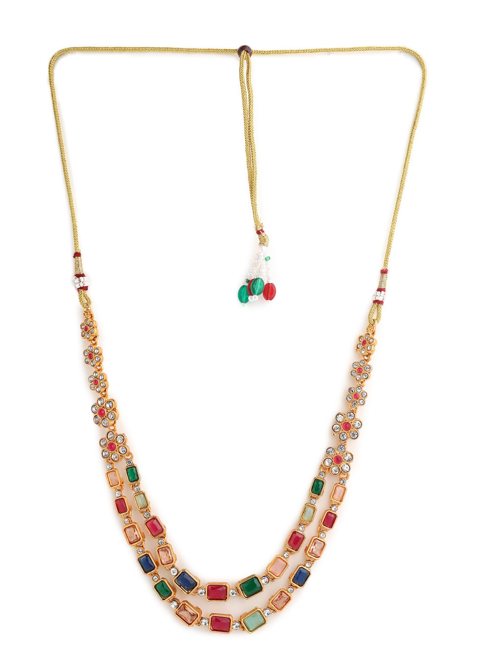 Runjhun royal multicolor necklace set