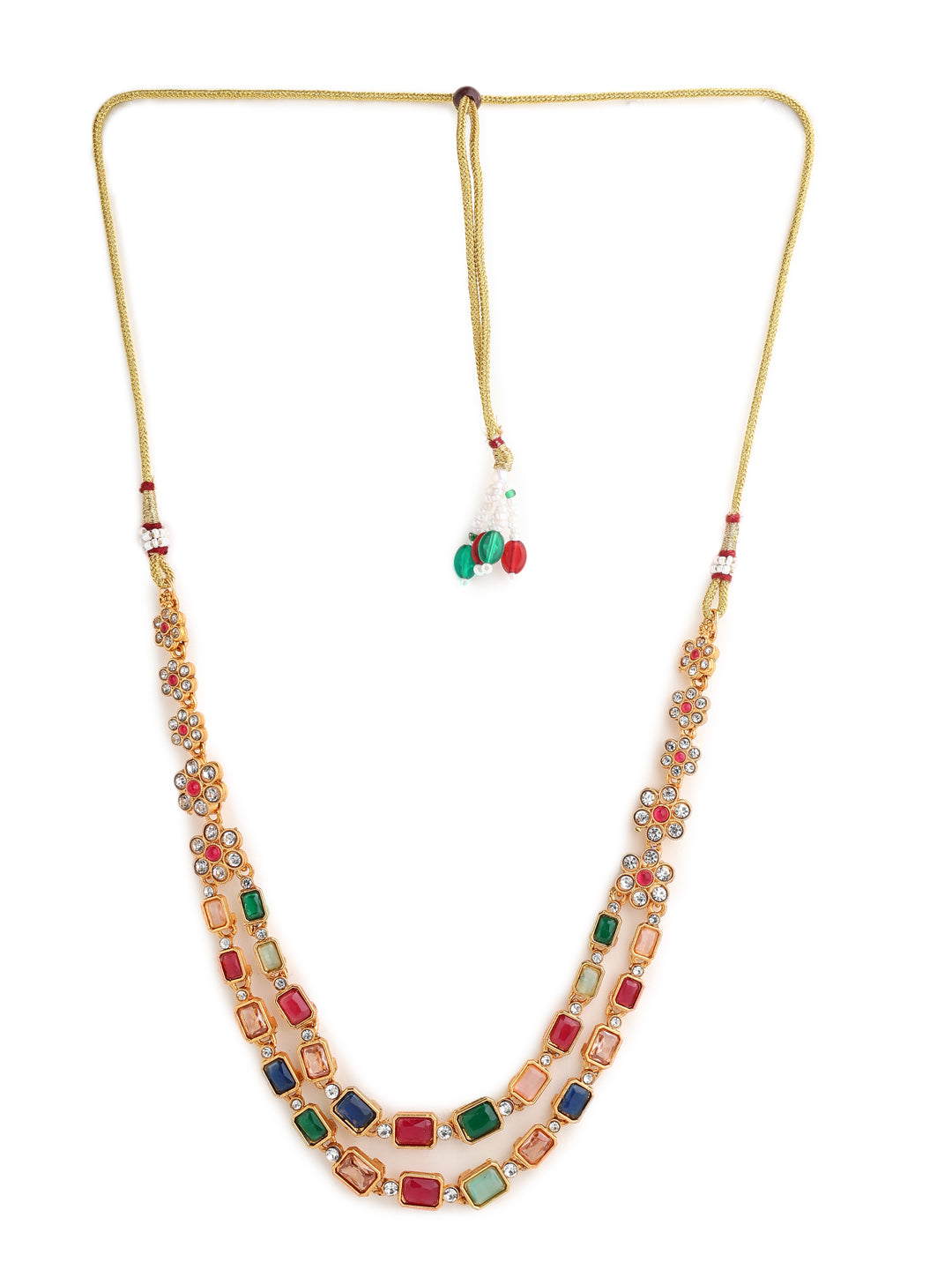 Runjhun royal multicolor necklace set