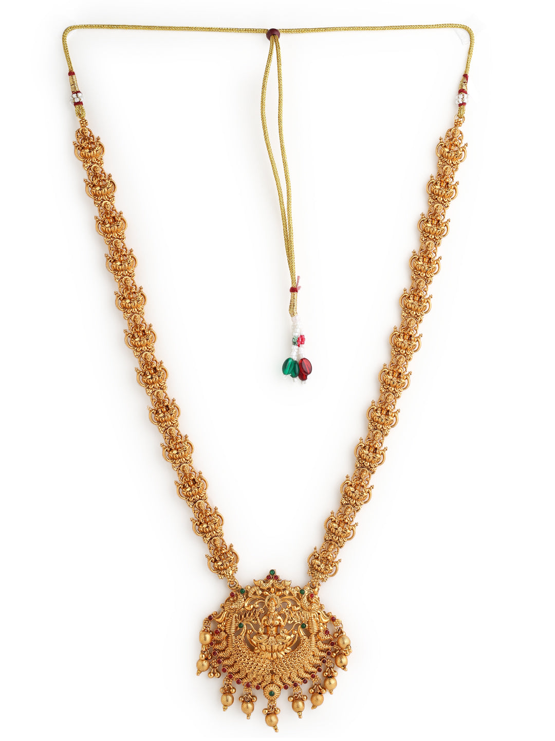 Runjhun temple design laxmi necklace set