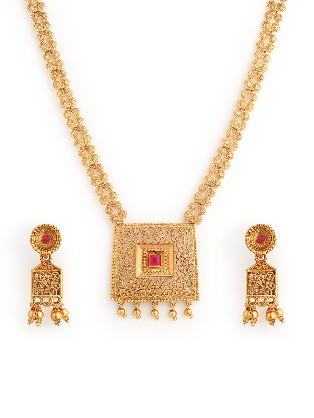 Runjhun designer long necklace set