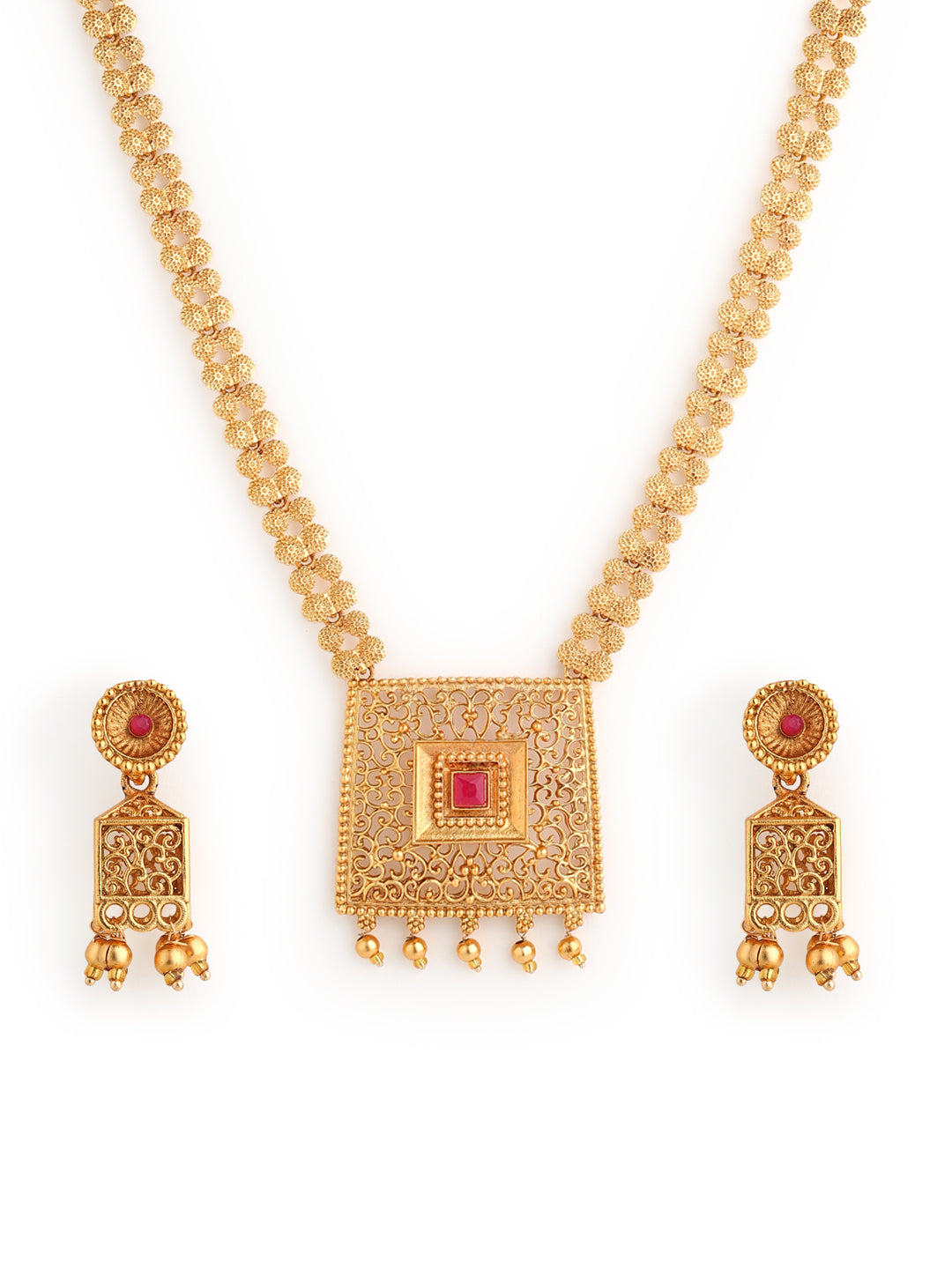 Runjhun designer long necklace set