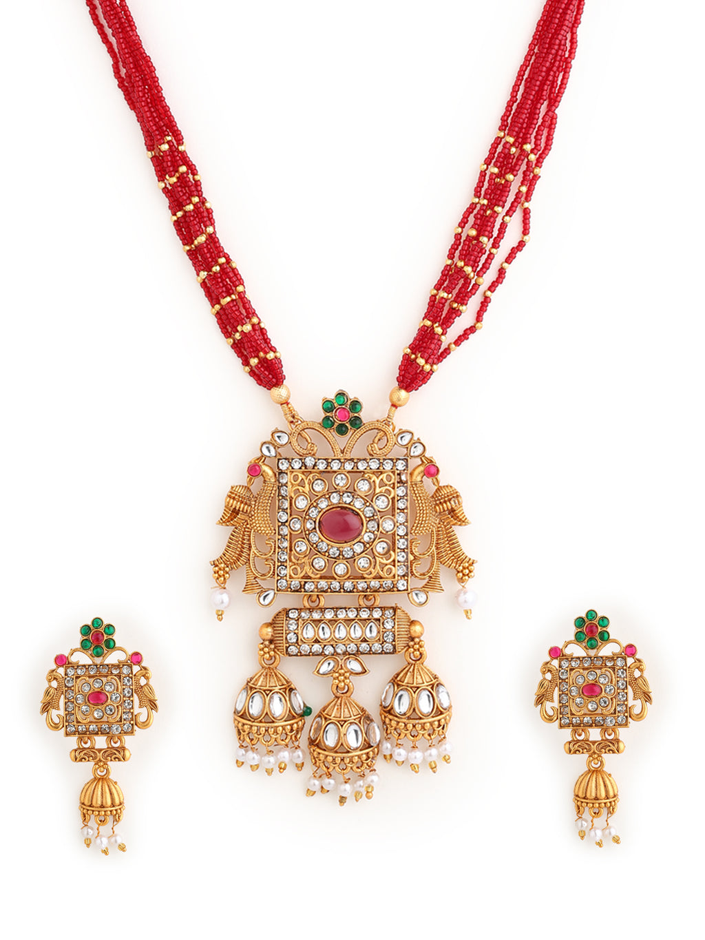 Runjhun designer long necklace set