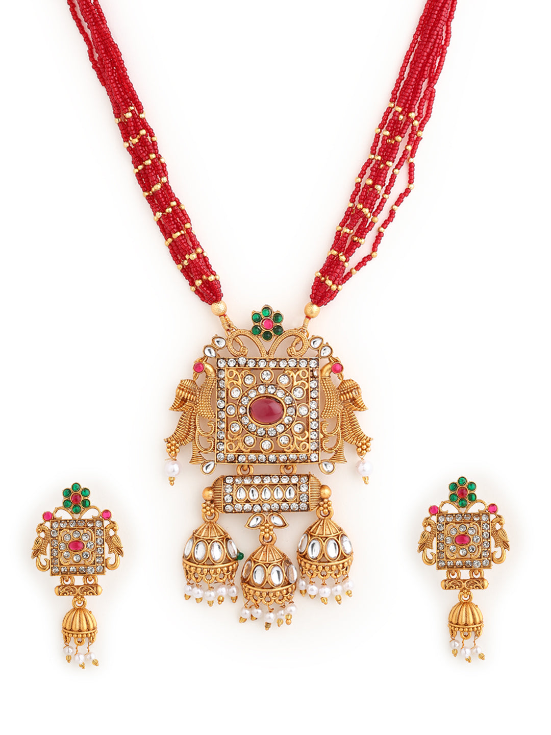 Runjhun designer long necklace set