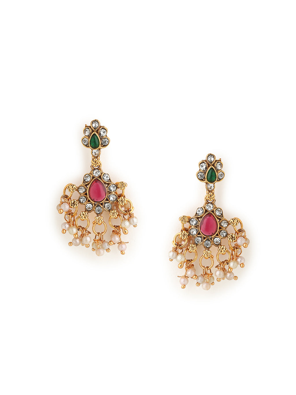 Runjhun elegant gold plated necklace set