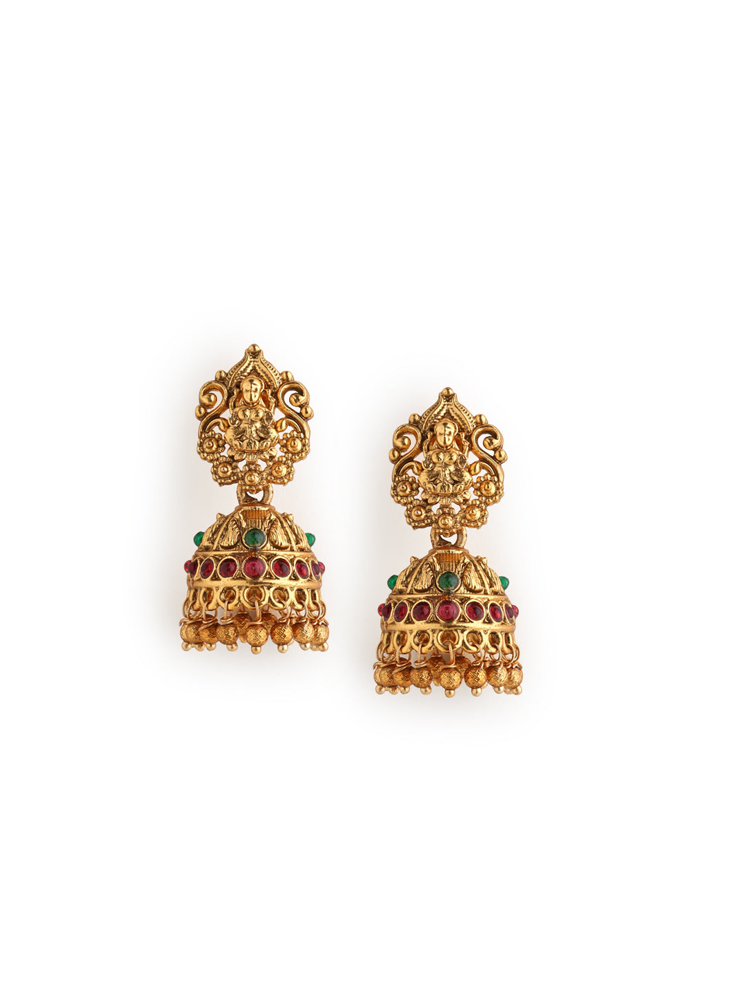 Runjhun long laxmi temple necklace set