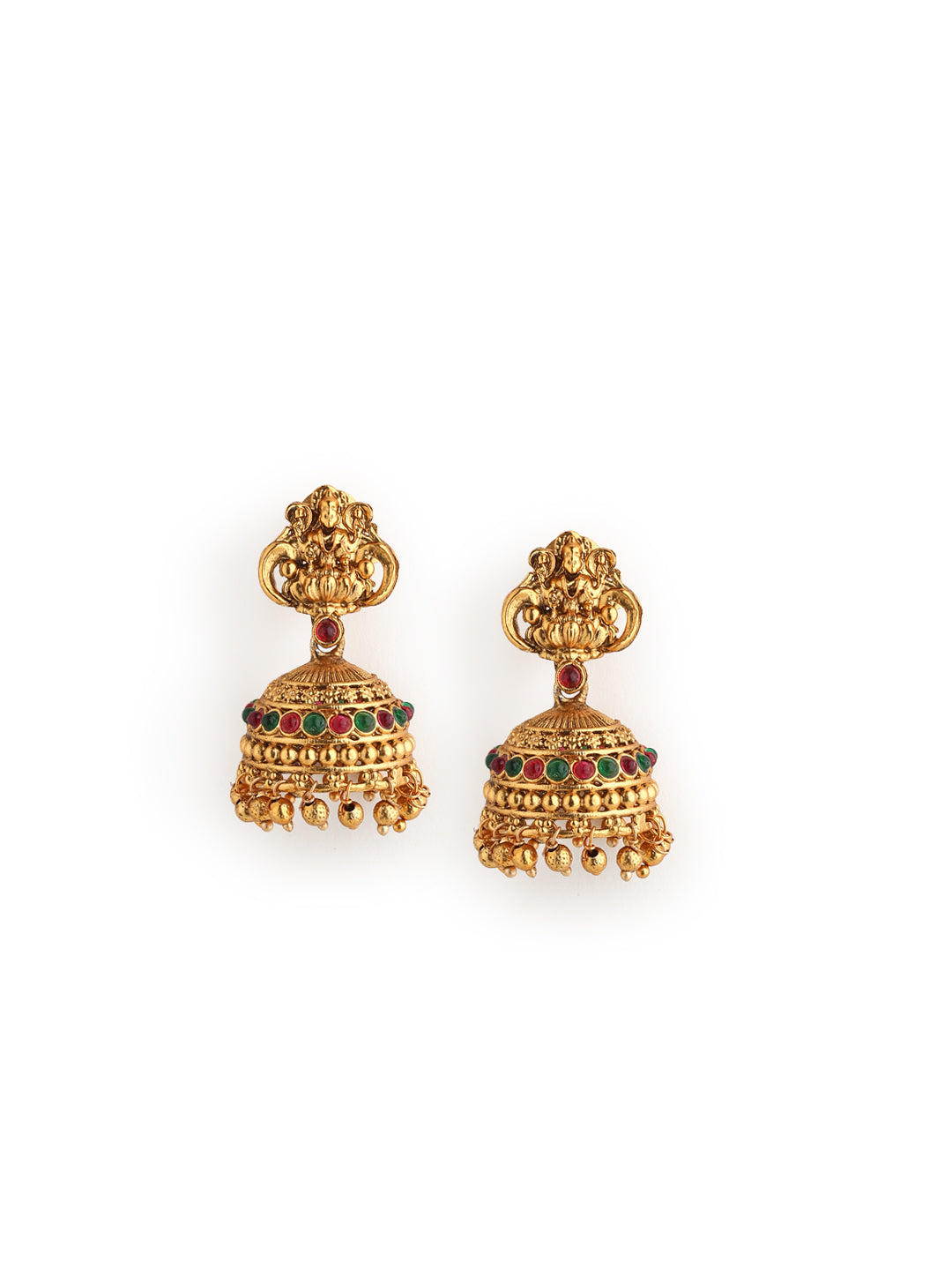 Runjhun long laxmi temple design necklace set